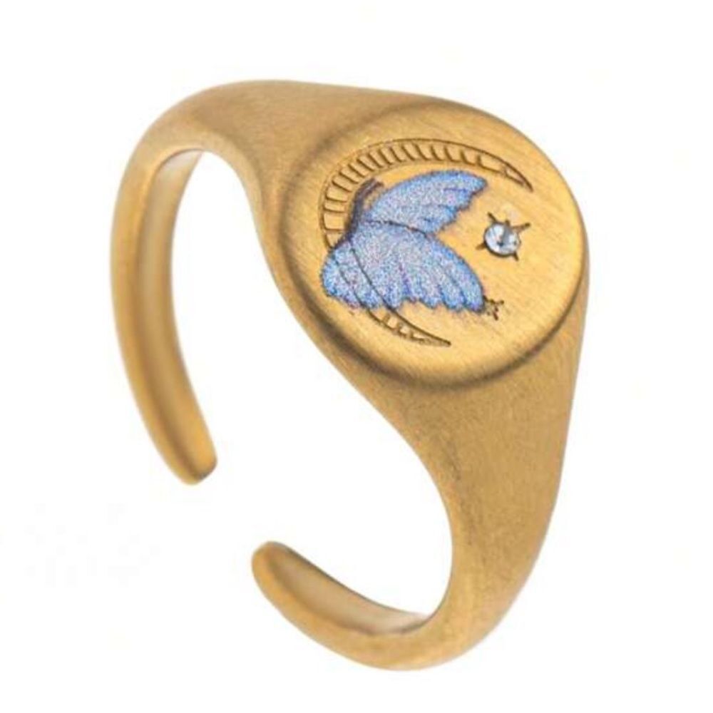 Gold Butterfly Ring M529